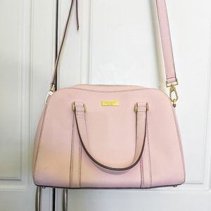 Baby pink Kate Spade Zippered Leather purse